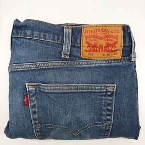 Levi's 541 Athletic Taper Jeans Mens 38x30 Blue Stretch Denim 18181-0074